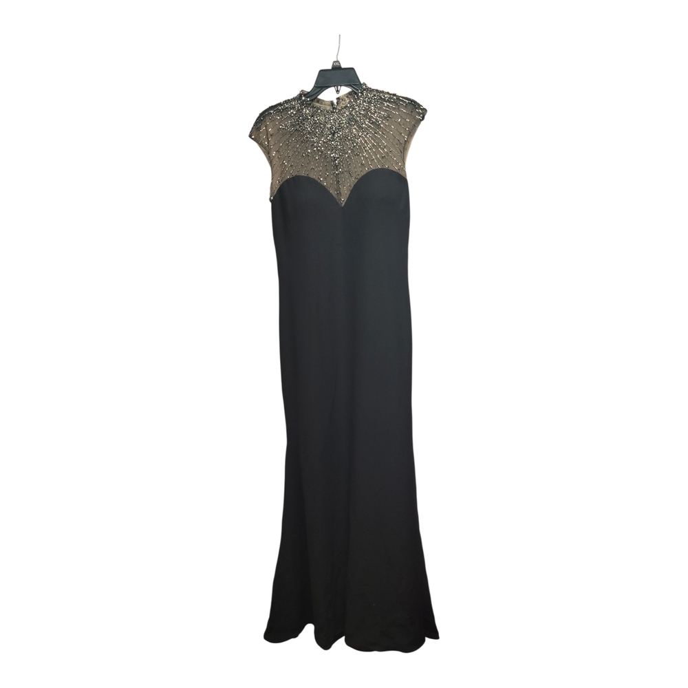 Sophisticated Black and Gold Maxi Dress